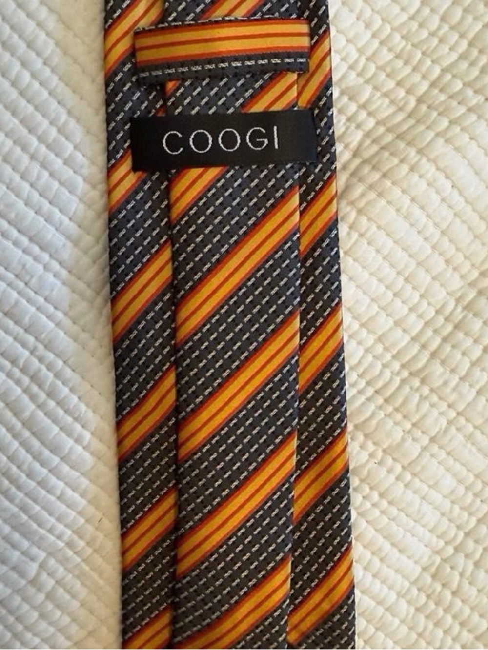 COOGI Red/Purple Medallion Micro-Pattern Tie & Diagonal Stripe Pattern Tie (2) - Picture 8 of 9